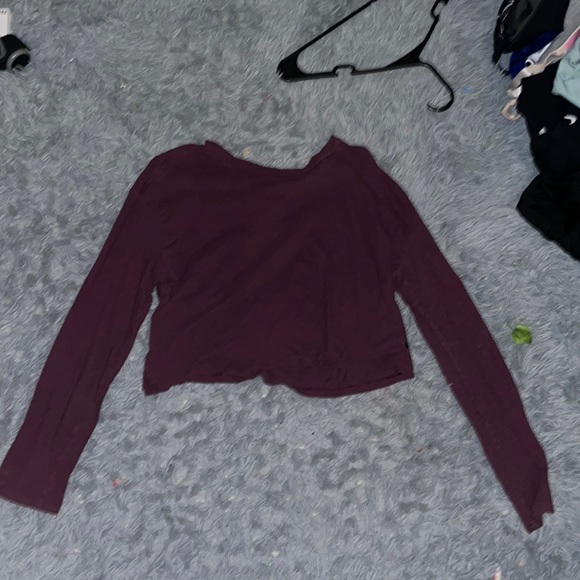 Long Sleeve Crop top, Size: XS, Color: Marron - Picture 1 of 2